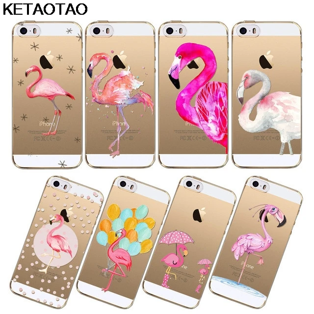 KETAOTAO озорной цветной Фламинго чехол для телефона s iPhone 4S 5C 5S 6 6S 7 8 Plus X Чехол