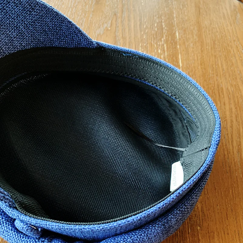 Шляпа из льняной ткани для мужчин и женщин однотонная Панама с плоским верхом