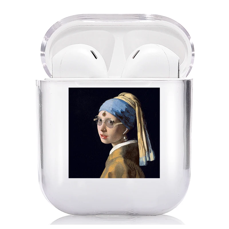 

Милый прозрачный чехол для наушников с рисунком в виде пятен для Airpods 1 2, мягкий силиконовый беспроводной bluetooth-чехол для наушников Air Pods