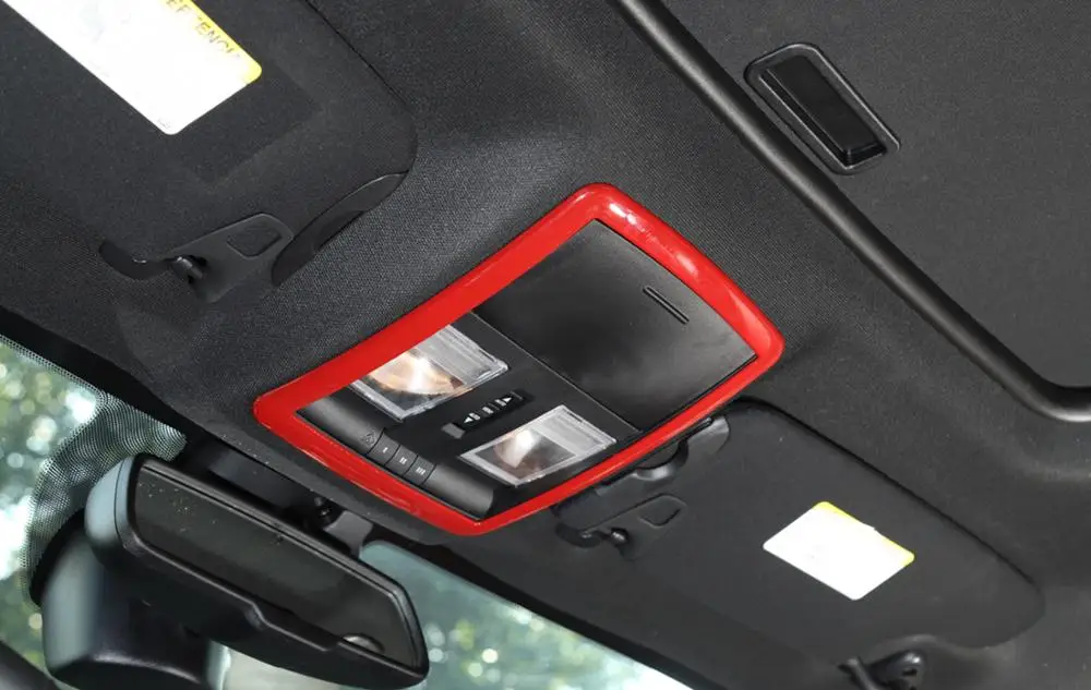 

Reading Lighting Decoration Frame Stickers for Dodge Challenger 2010-2020 Car Interior Accessories ABS Red/Silver/Carbon Fiber