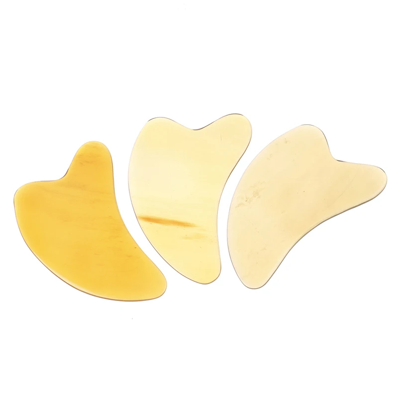 

1PCS Natural Ox Horn Guasha Scraper Relax Eye Face Neck Back Massage Beauty Health Massager Tool