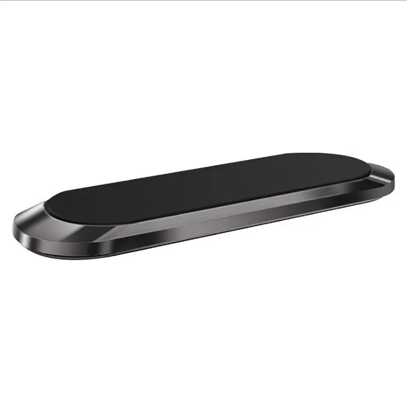 Black Magnetic Car Phone Holder Stand for iphone Samsung Xiaomi Wall Metal Magnet GPS Car Mount Dashboard Mini Strip Shape Stand - Цвет: Black