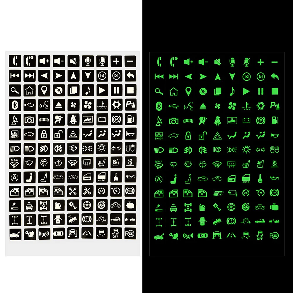 LEEPEE Автомобильная светящаяся наклейка многофункциональная на кнопку наклейки