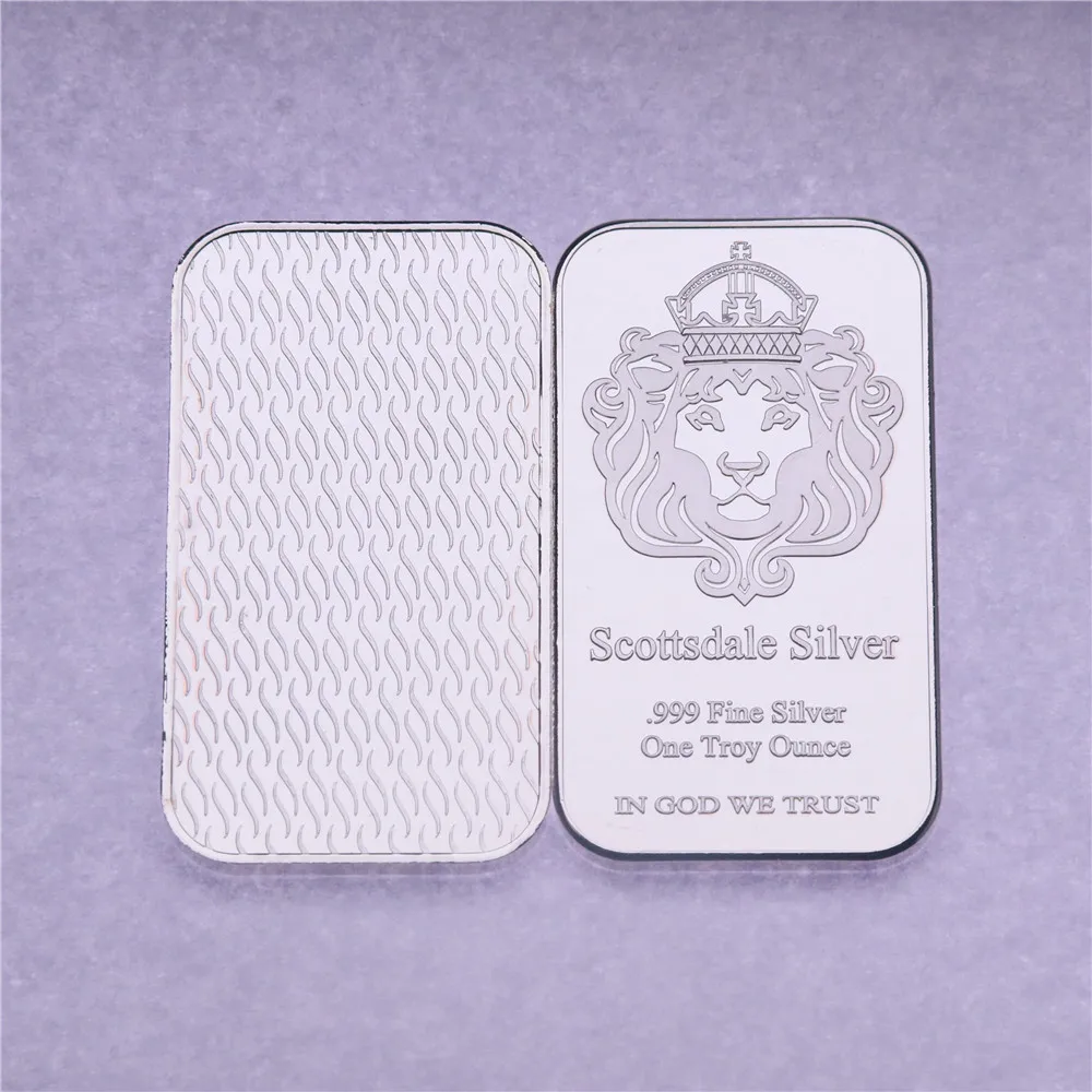 

America Scottsdale Brass Plated Silver Bar 1 Oz Silver Bar Non Magnetic