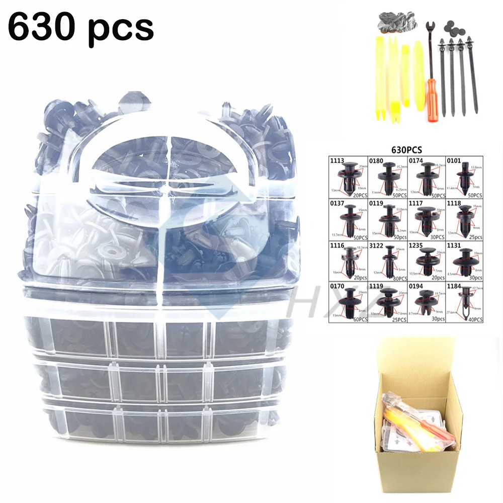 630 шт. автомобильный винт крепежный зажим бампер заклепка дверь крыло Гибридный