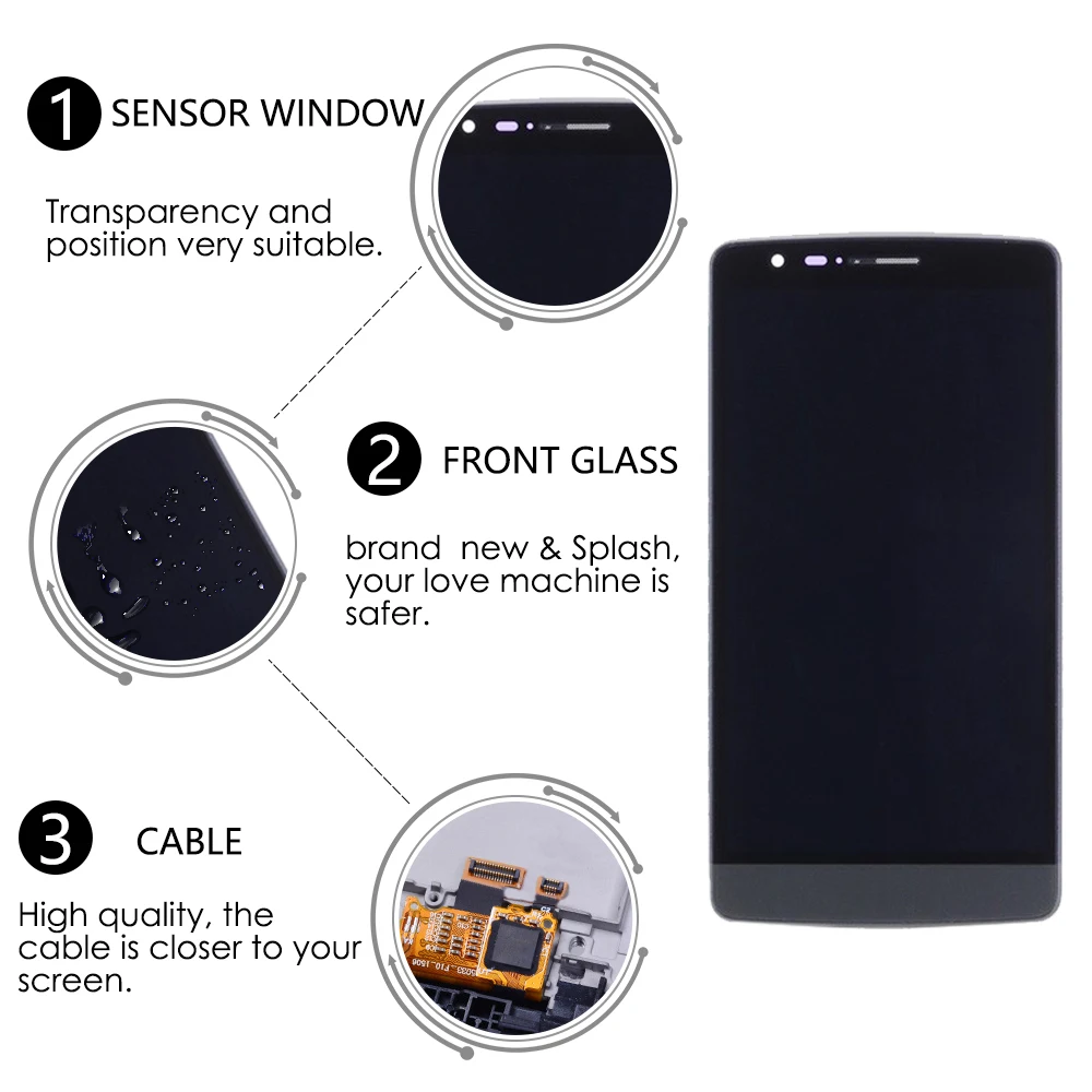 5 0 "для LG G3 Mini lcd сенсорный экран с рамкой Замена для дисплей G3S D722 D724 D725