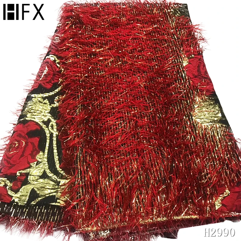 Золотая кружевная ткань в африканском стиле Высококачественная жаккардовая