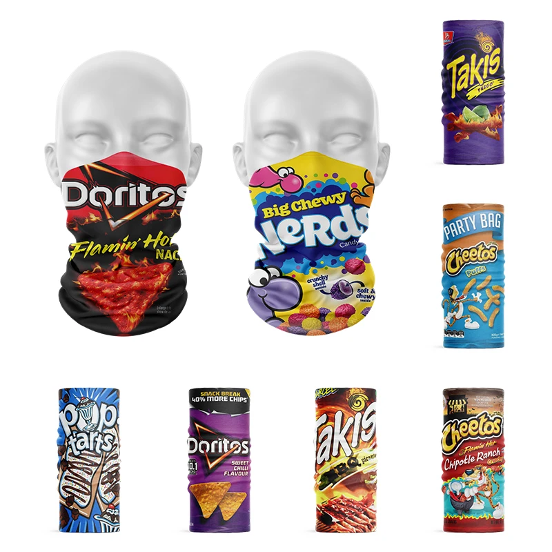 

Новый шарф с 3D принтом в упаковке для еды бесшовная трубчатая бандана из микрофибры мужской спортивный уличный шарф-кольцо головной убор дл...