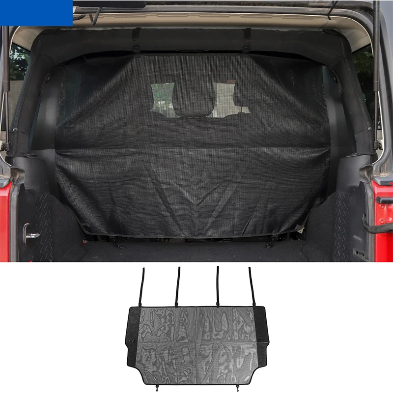 

Kcimo Stowing Tidying for Jeep Wrangler JK JL Car Trunk Pet Isolation Net Storage Bag Accessories for Jeep Wrangler 2007 ~ 2019