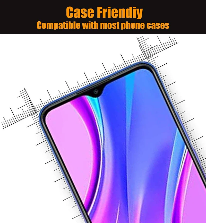 9D закаленное стекло для Redmi 9 защитное крышка Взрывозащищенная пленка телефона