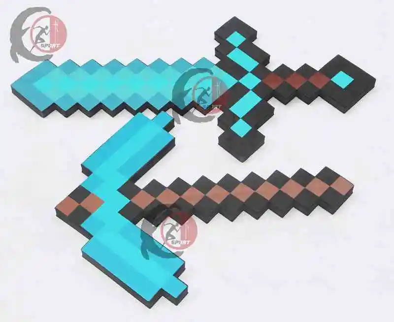 Большой размер игрушки LilyMinecraft Minecraftteven пена Алмазный меч Кирка EVA модель подарок