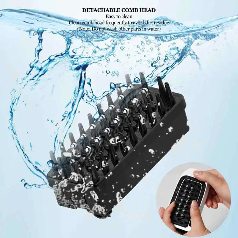 Electric Scalp Massage Comb Portable Anti-Static Red Light Therapy Serum Hair Care Massager Professional Tool | Красота и здоровье