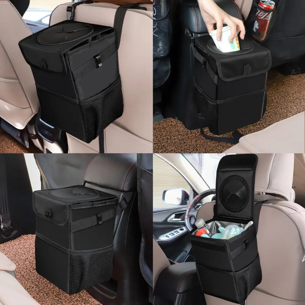 Hot sale custom 3D waterproof folding Oxford cloth car trash can back-mounted storage box bag inter accessories |