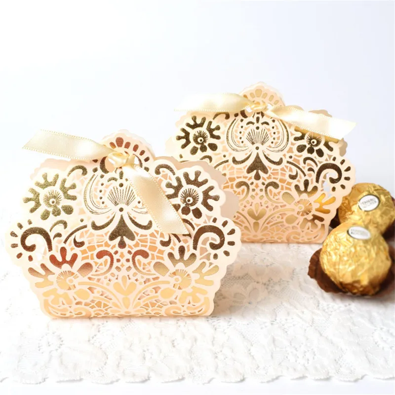 10 шт резной полый для конфет драже подарочные коробки свадьба брак картон