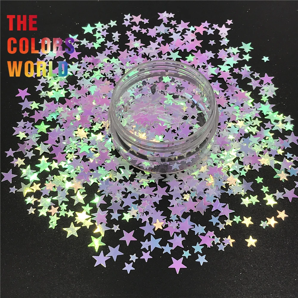 

TCT-436 Star Mix Pearlescent Iridescent Nail Glitter Nail Art Decoration Body Art Tumbler DIY Accessories Festival Supplier