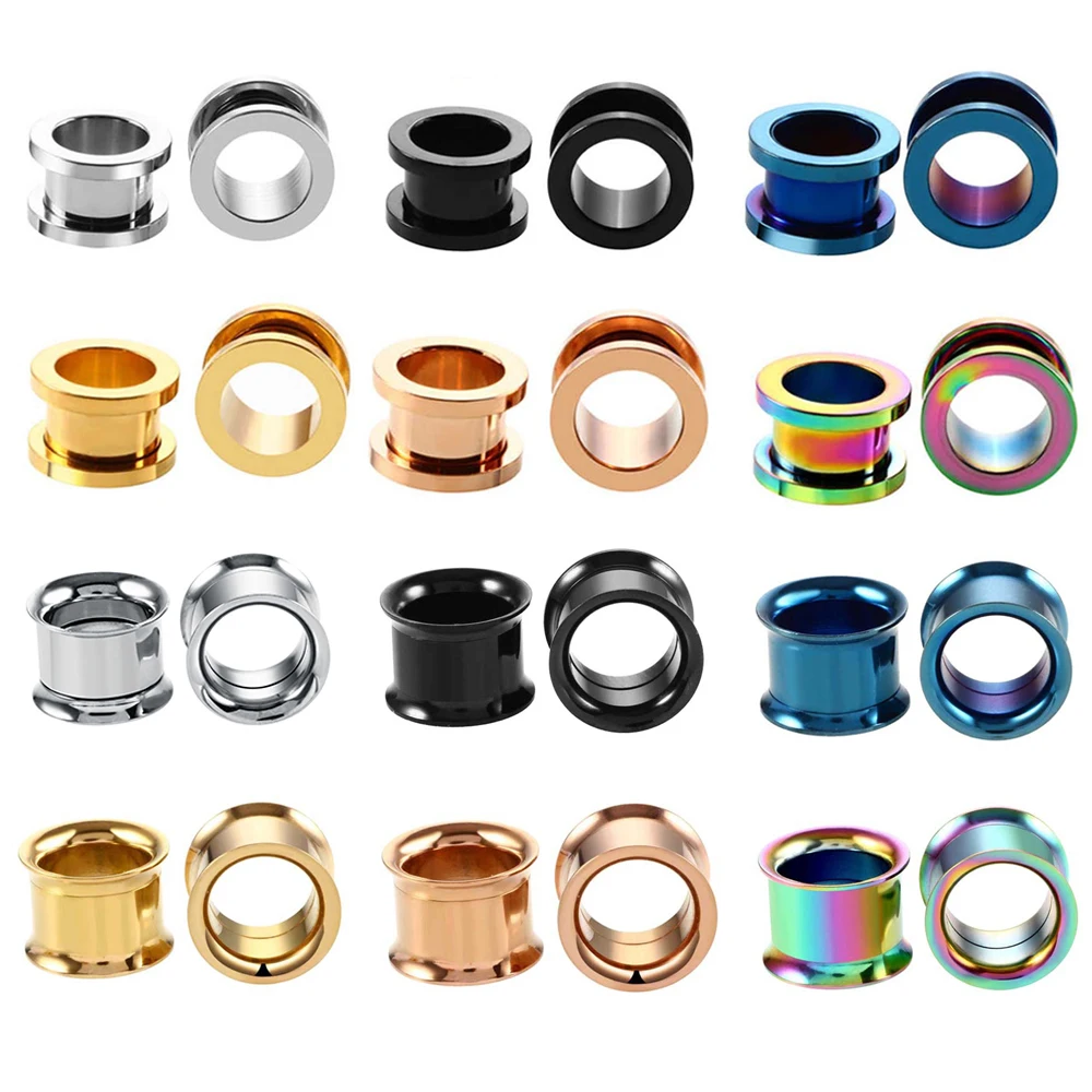 

1PC 1.6-20mm Ear Gauges 316L Stainless Steel Ear Tunnels Plugs Piercing Jewelry Ear Stretchers Expander Plugs and Tunnels