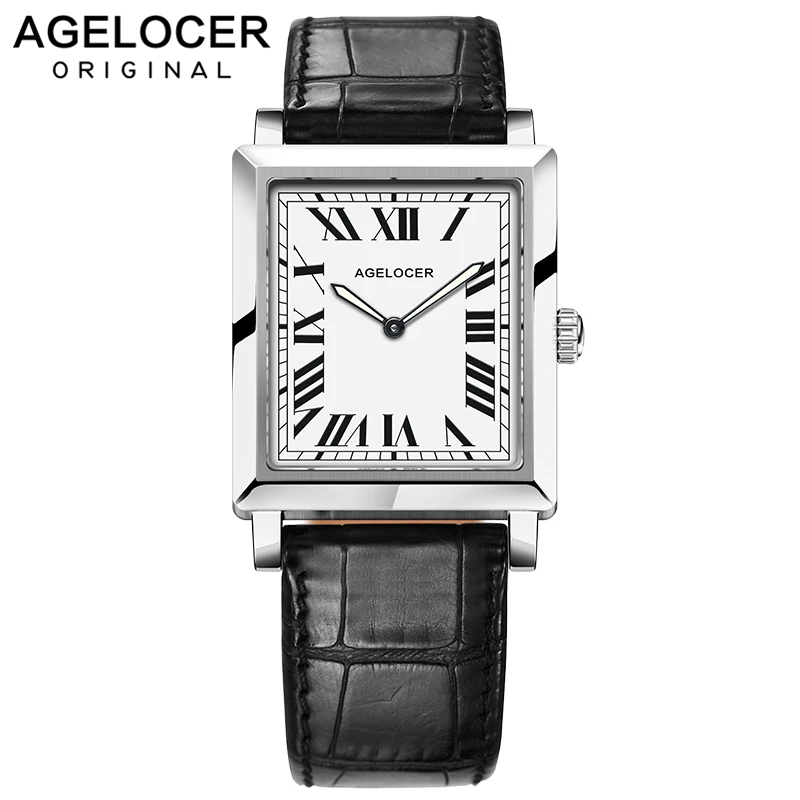 

Agelocer Ladies Luminous Quartz Watch Luxury Swiss Brand Ultra Thin 6.2mm Wrist Leather Watch For Women Birthday Gift