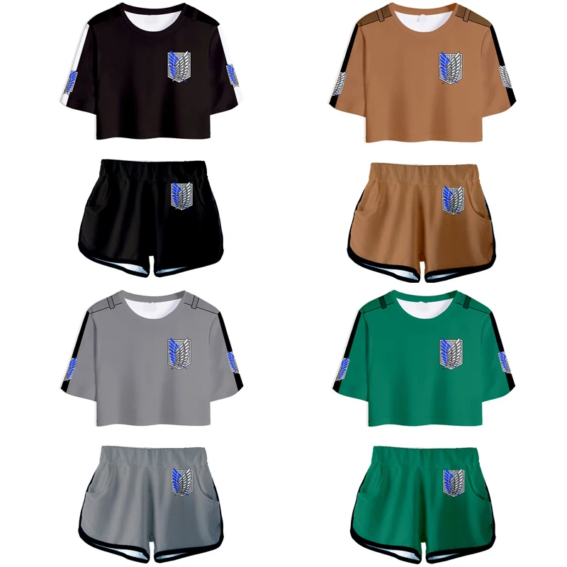 

Обувь для косплея по аниме «атака на Титанов», костюмы для косплея, атакующего гиганта из аниме «Атака Титанов»; С надписью, футболка с корот...