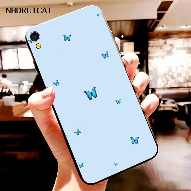 Мягкий силиконовый чехол для телефона PENGHUWAN из ТПУ с бабочкой Vivo Y91c Y17 Y51 Y67 Y55 Y93 Y81S