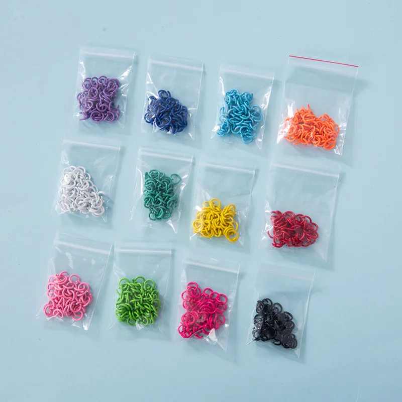 Разрезное кольцо разноцветное 8/10 мм 100 шт.