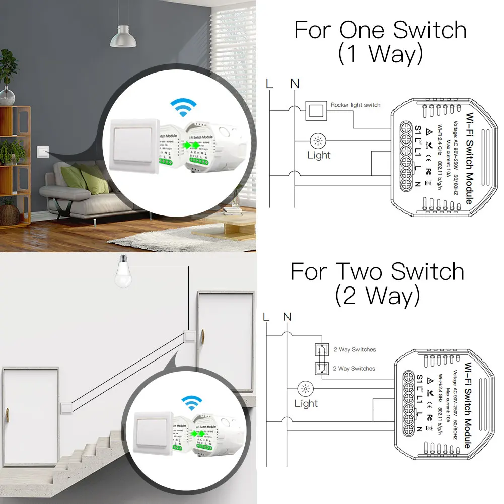 2 варианта экшн камера с Wi Fi подключением умный светильник переключатель Diy