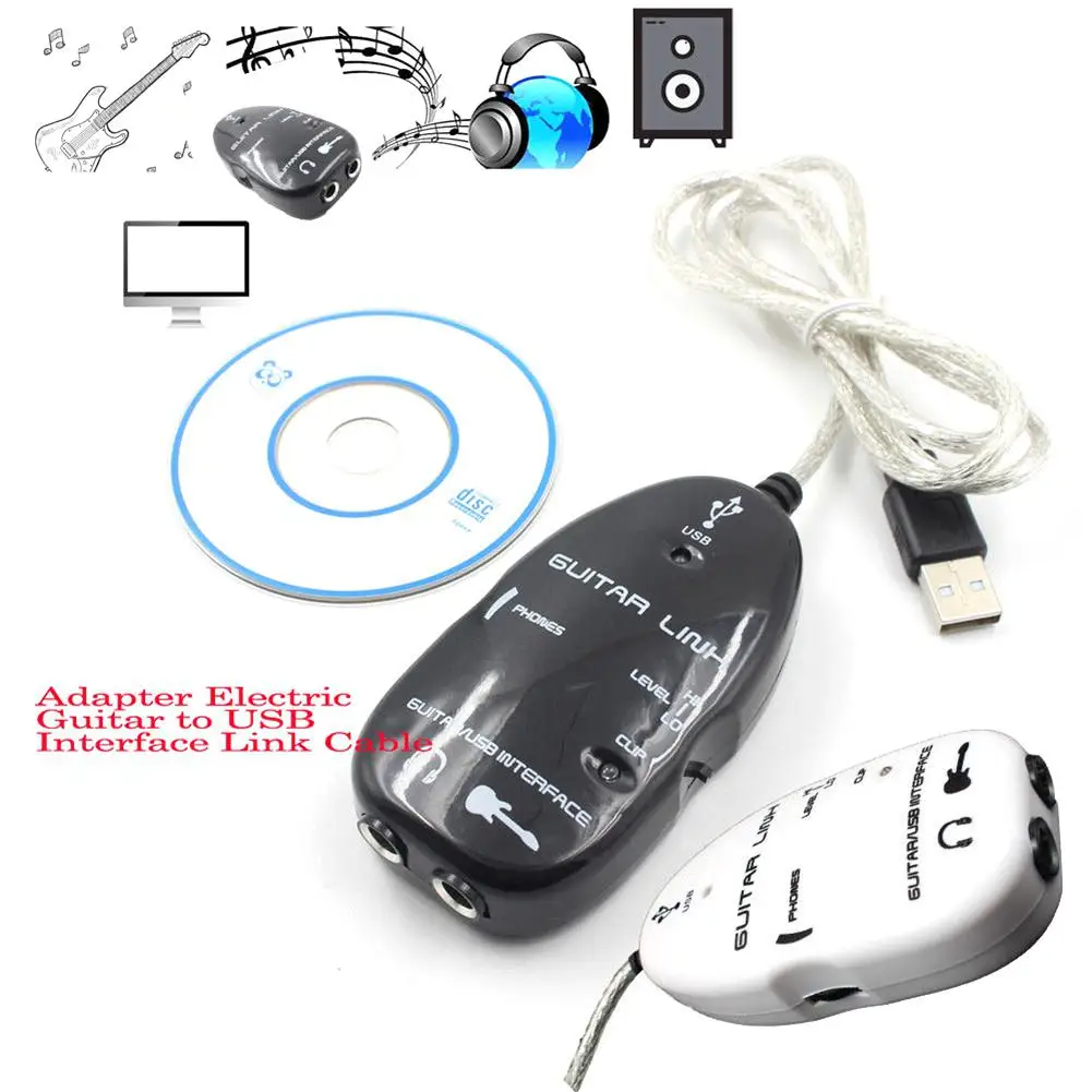 Гитарный кабель аудио USB Интерфейс адаптер для MAC/PC музыкальная запись аксессуары