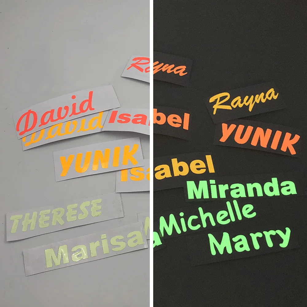 1X светящиеся наклейки персонализированная этикетка с именем