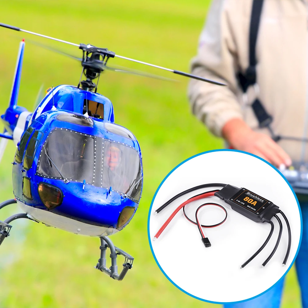 Легко наносить 80A бесщеточный ESC прочные детали практичный регулятор скорости