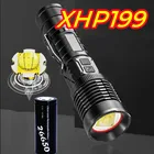 XHP199 самая мощная вссветильник шка 9-жисветильник свет Type-c перезаряжаемый телескопический зум вход и выход яркий фонарь дальнего действия