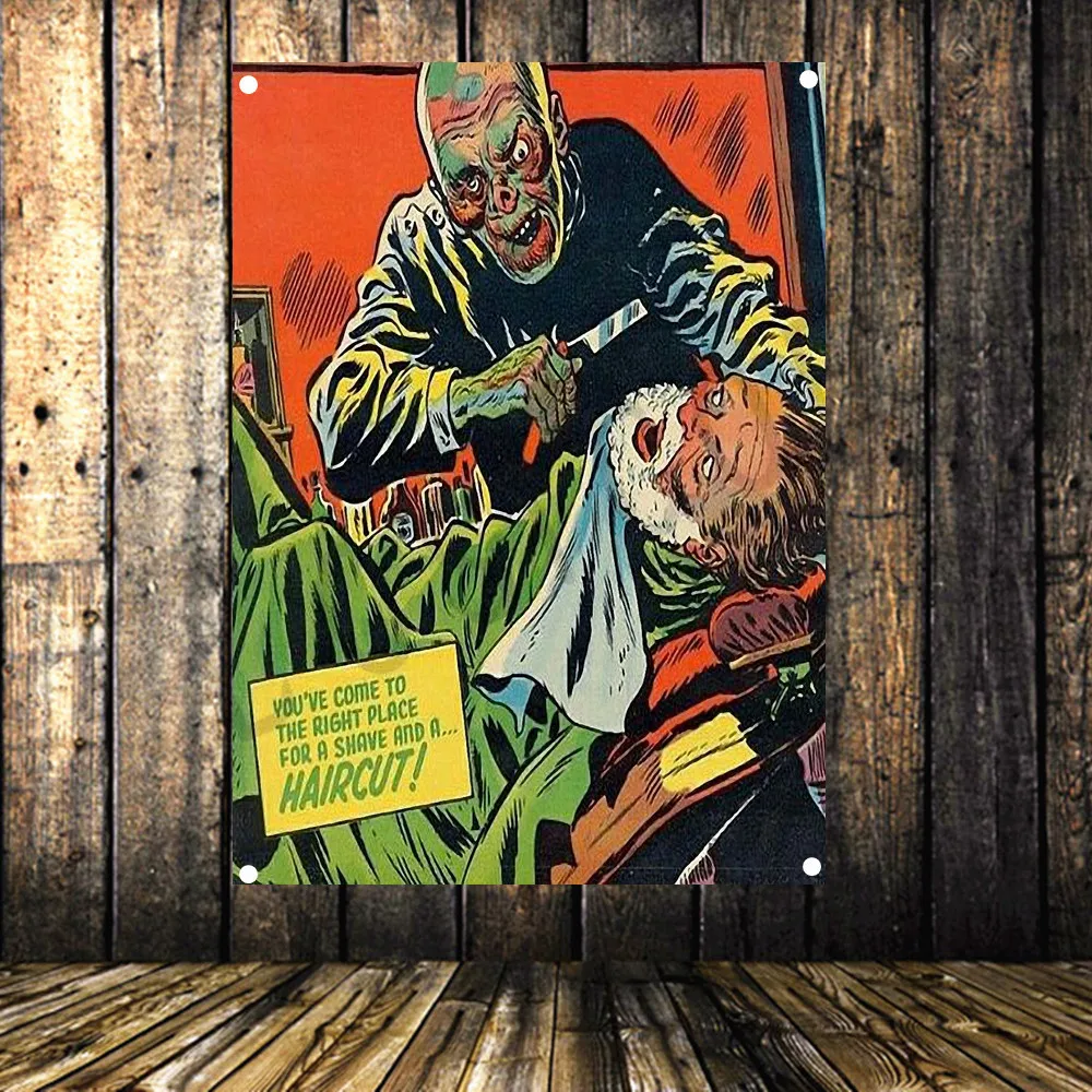 Прическа флаг Татуировка баннер Винтаж плакат гобелен картины настенный волос