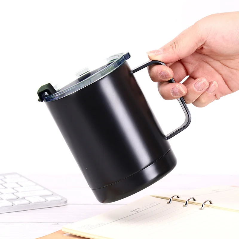 

The new best-selling stainless steel coffee mug vacuum anti-scalding double-layer thermal insulation office cup with lid