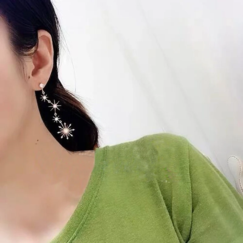 Женские блестящие серьги капельки MENGJIQIAO новые корейские элегантные с розовыми