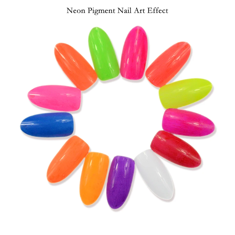 Флуоресцентный Блестящий ноготь 1 коробка летняя Очаровательная пыль сделай сам