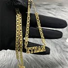 Чокер VishowCo, из нержавеющей стали, с золотым покрытием, с именем на заказ, с плоской цепочкой, кулон-табличка с именем, ожерелье для подарка девушке