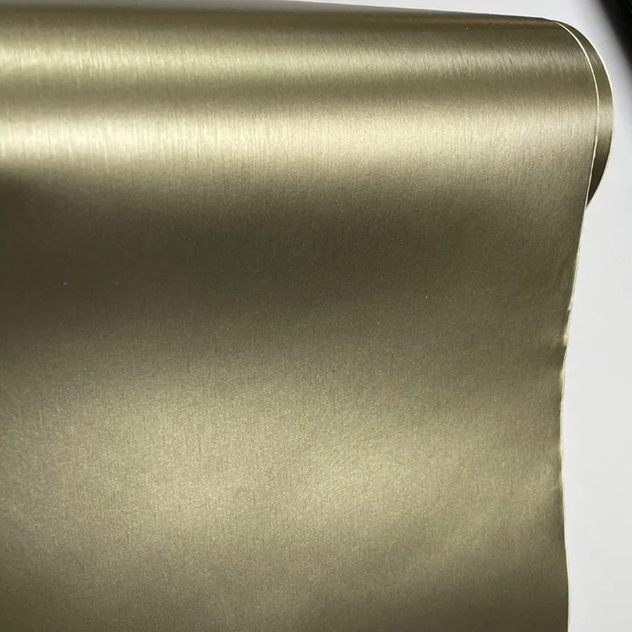 50cmx300cm champagne gold Aluminum Metallic Brushed Vinyl Car Wrap Film Adhesive Vehicle Motorcycle Metal Sticker - купить по