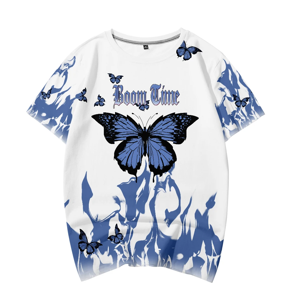 

be well received 3D Men Casual Short Sleeves t-shirts Women Fashion Clothes Boom Time Butterfly T Shirt Summer Print T-shirts