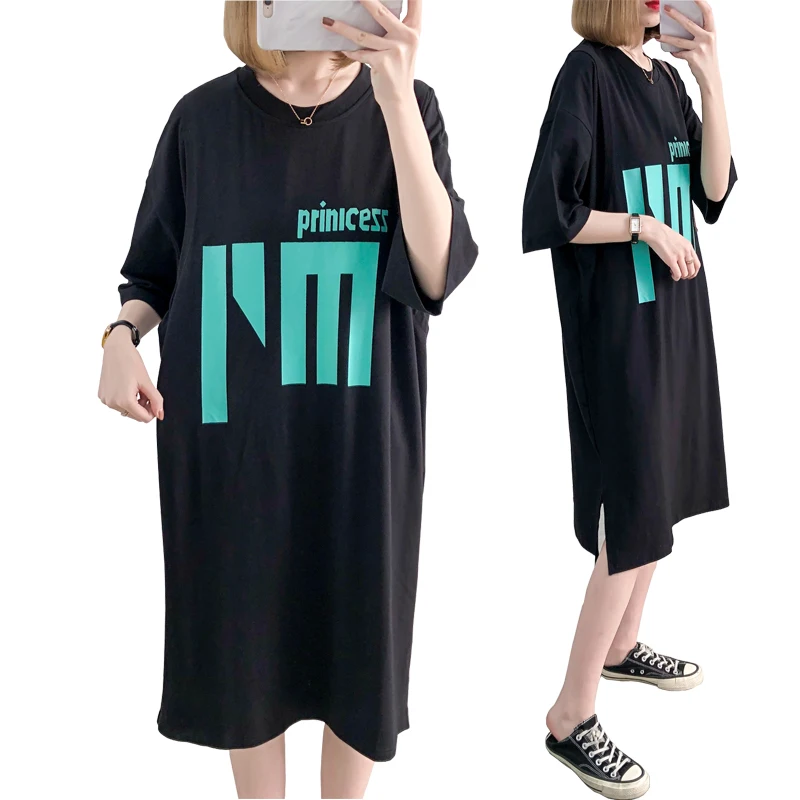 Летнее платье большого размера 3XL с надписью Одежда для беременных одежда