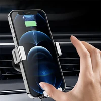 2021 new gravity car phone holder stand 360%c2%b0 rotation air vent clip mount cradle compatible with all 4 7 to 6 5 inch smartphone