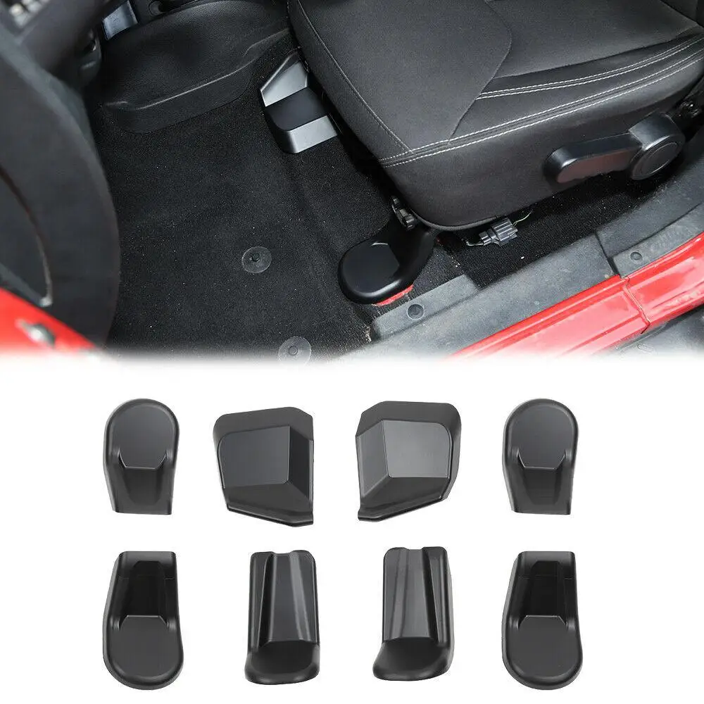 

8pcs Car Front Seat Screw Protector Cover for Jeep Wrangler JK 2007-2017 Car Inner high quality Protector Cover Accessories