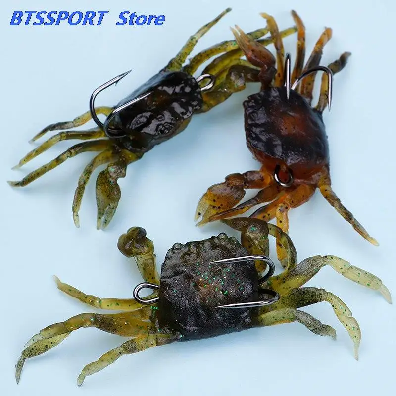 Яркая Мягкая рыболовная прикормка искусственные приманки краб с острыми