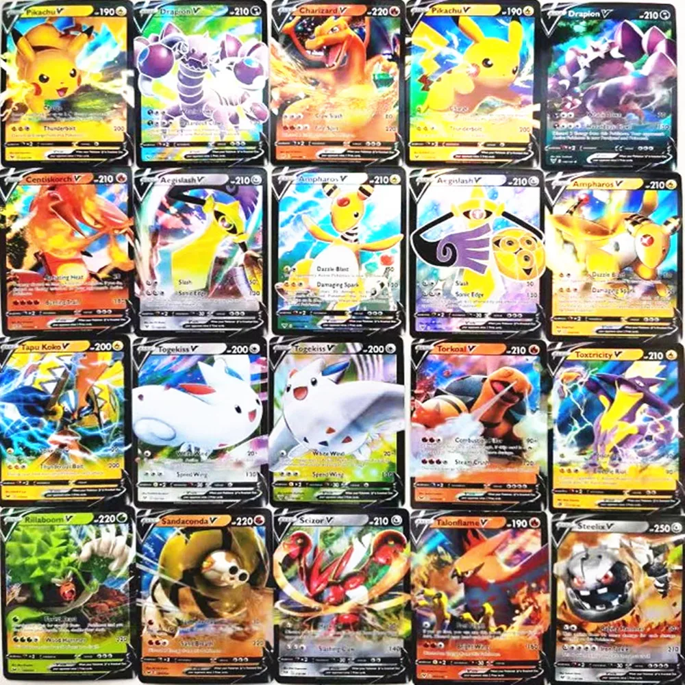 

50-100 PCS Pokemon Cards Battle Game Card 324PCS VIVID 80EX 20 GX 60V 20Vmax For Kids Pokemon Card Best Selling