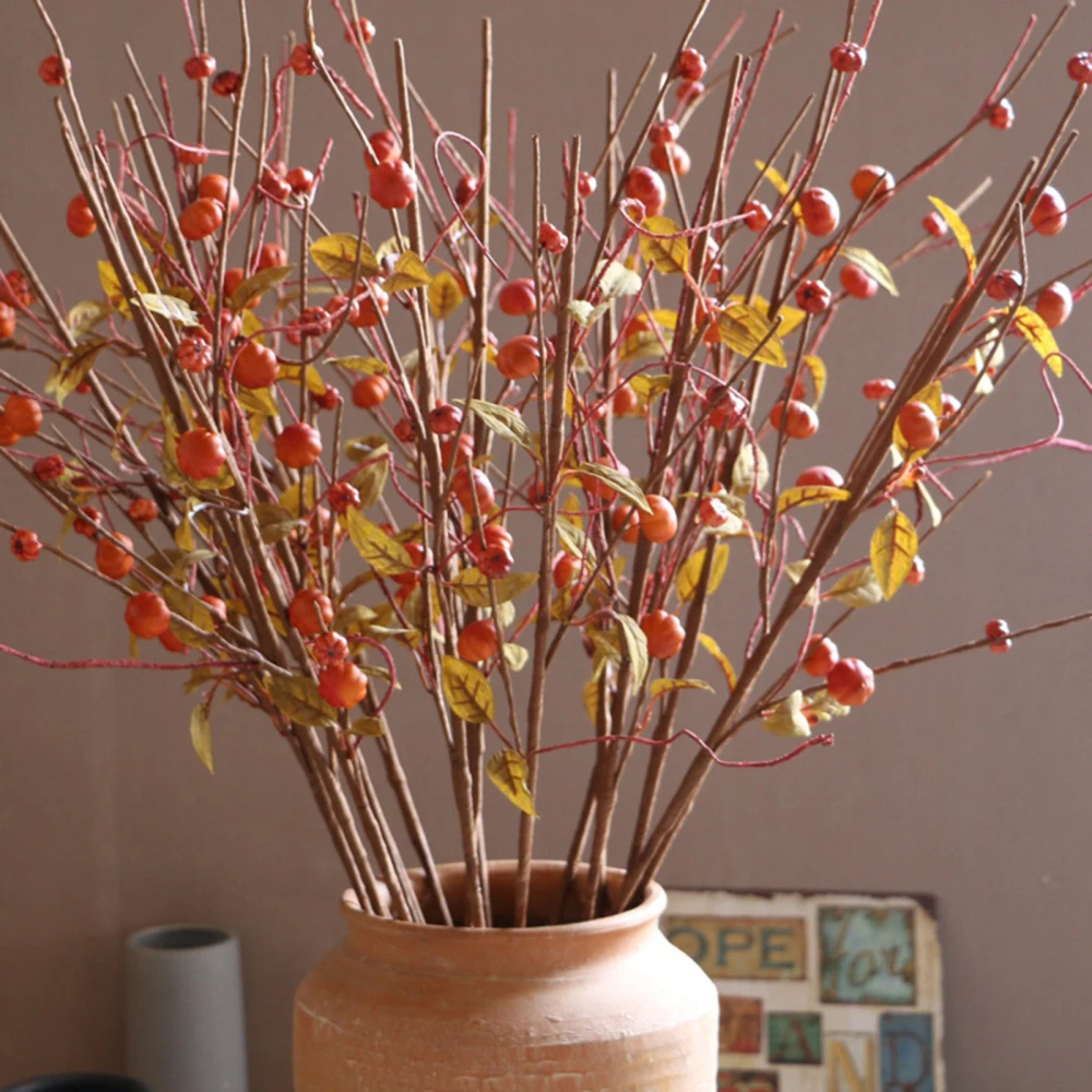 Искусственные сухие ветки искусственный цветок косынка большие осенние фрукты