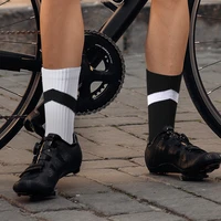 santic men cycling socks reflective sport socks breathable road bicycle sock mtb outdoor sports free size w0p067
