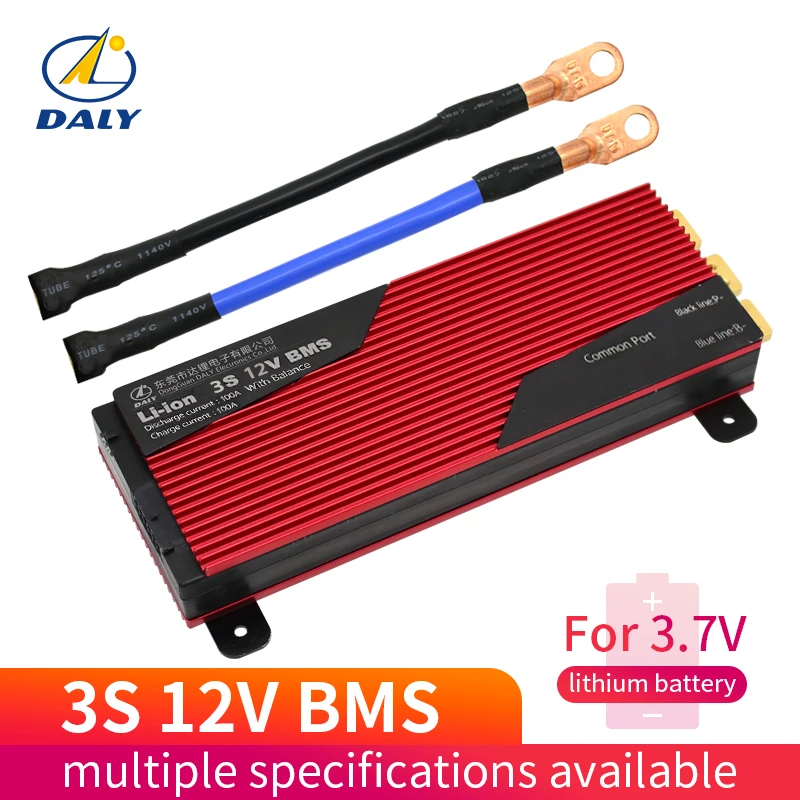 Daly 3S 12 В 80A 200A литиевая Liion батарея зарядное устройство защиты PCB BMS плата с балансом для бурильного двигателя 12,6 в Lipo ячеечный модуль