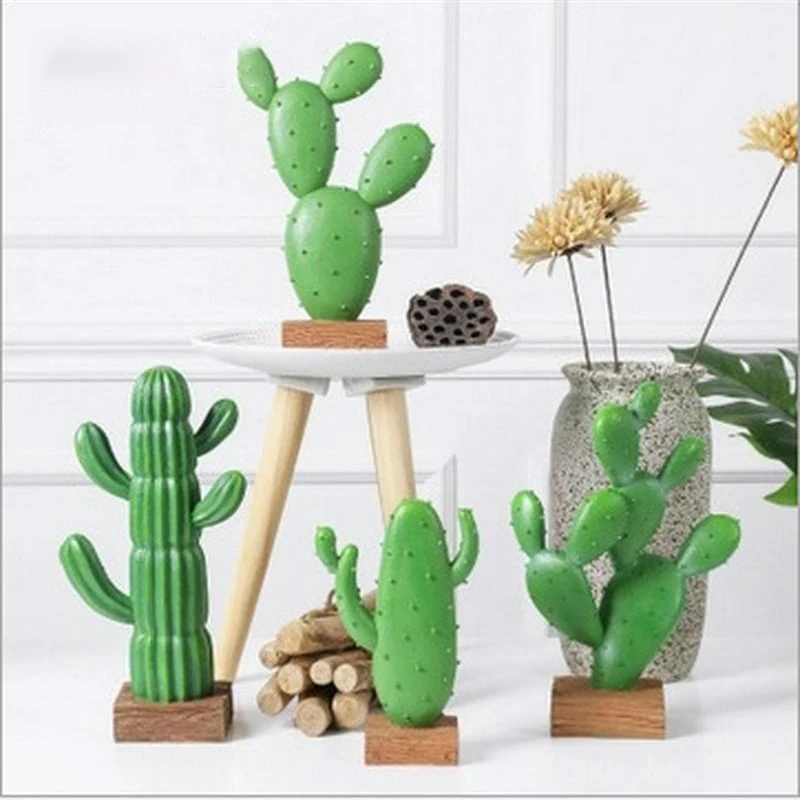 Скандинавское моделирование фигурки Cactu настольная растительная смола орнамент