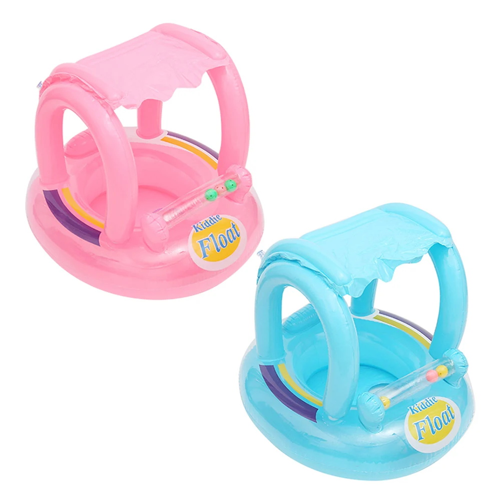 

Water Floating Drink Cup Holder Accessory Inflatable Baby Swimming Pool Ring Float Circle with Sunshade Water Bathing Toys#38