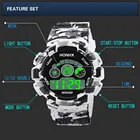 Часы наручные мужские цифровые светодиодные, модные спортивные в стиле милитари, автоматические, с резервным питанием