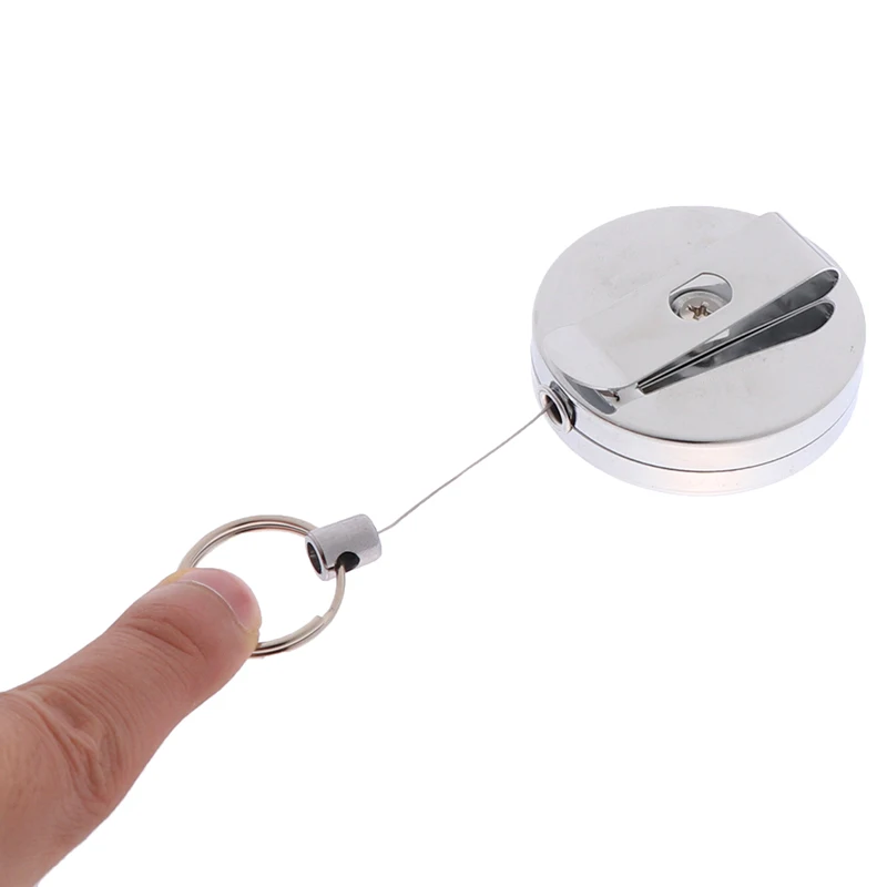 

New Arrive Retractable Pull Key Ring ID Badge Lanyard Name Tag Card Holder Belt Clip Metal Housing Metal Covers