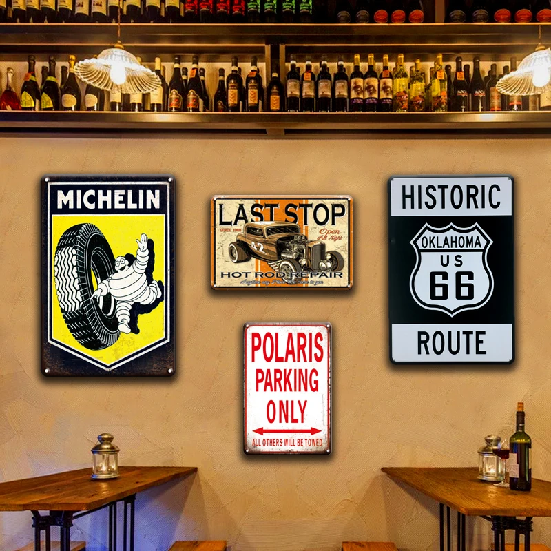 Постер Esso Оловянная винтажная Наклейка на стену гаража металлическая пластина в