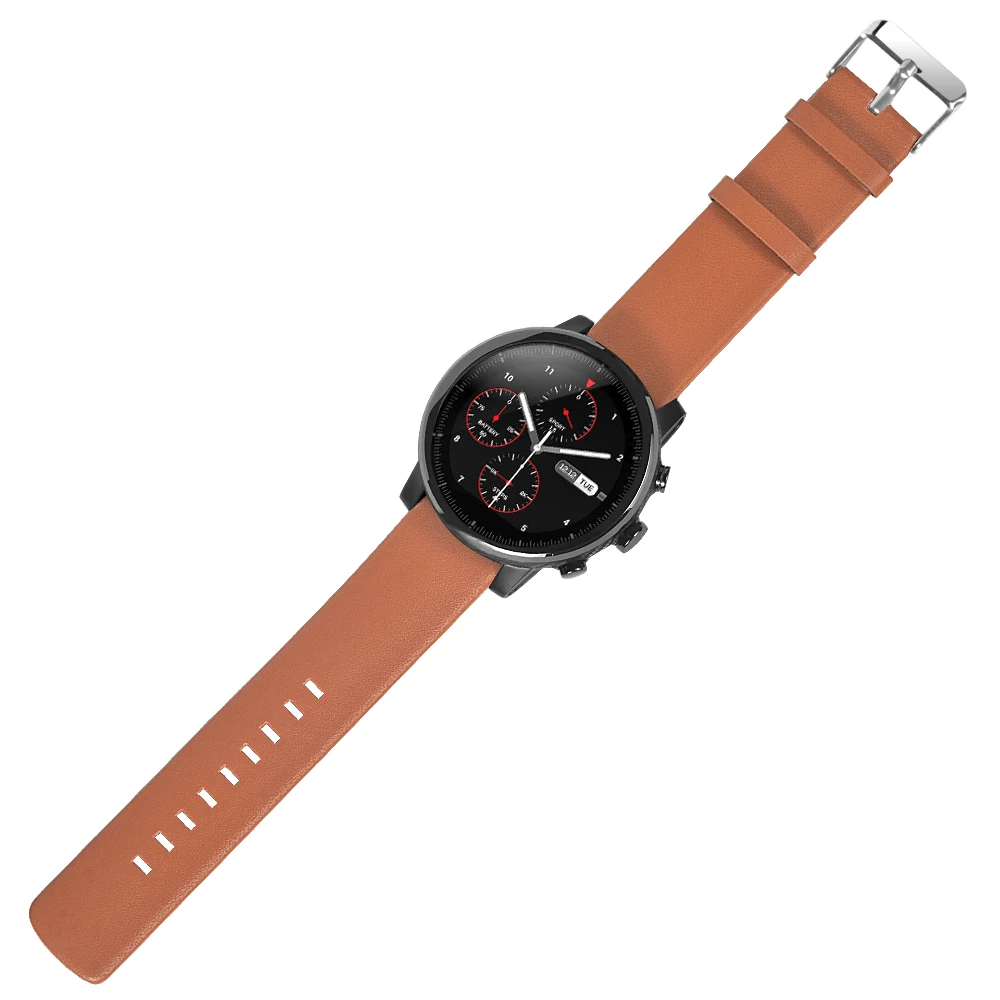 Кожаный ремешок для часов Xiaomi Amazfit Stratos 3 2 2S Pace сменный Браслет Huami AMAZFIT |